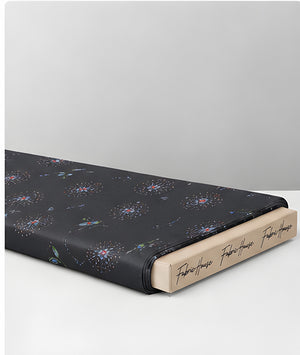 Charcoal Subtle Starburst chiffon folded