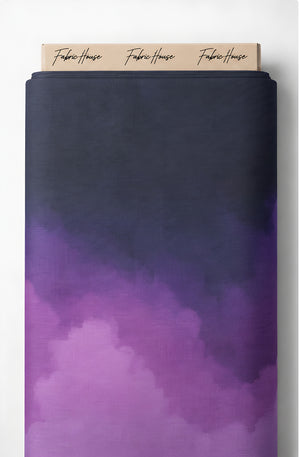 Purple Ombre Watercolor chiffon full roll
