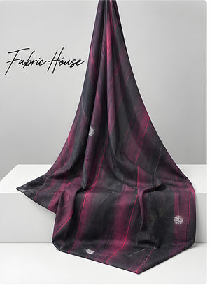 Black Magenta Light Streaks chiffon draped to show fall