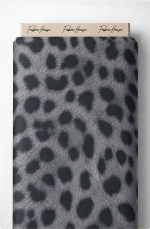 Grey Leopard Spot chiffon full roll