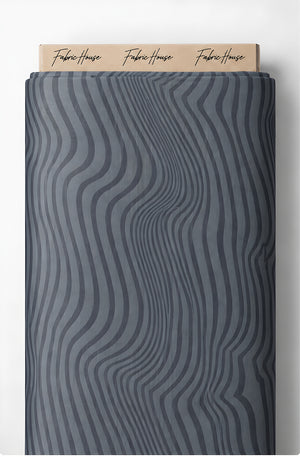 Grey Wavy Pinstripes chiffon full roll