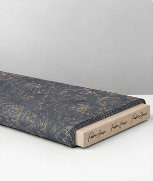 Charcoal Antique Paisley chiffon folded