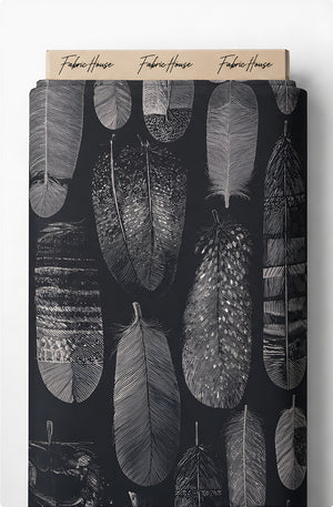 Grey Abstract Leaf Texture crepe full roll