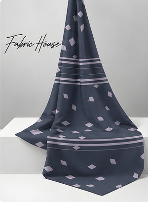 Charcoal Printed Crepe 041 crepe draped to show fall