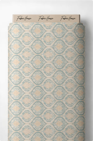 Cream Diamond Lattice silk full roll
