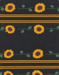 Black Sunflower Stripe chiffon, print close up