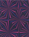 Purple Radiating Geometric chiffon, print close up