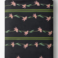 Black Pink Blossom Stripes chiffon full roll