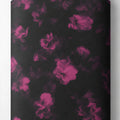 Black Fuchsia Rose Print chiffon full roll