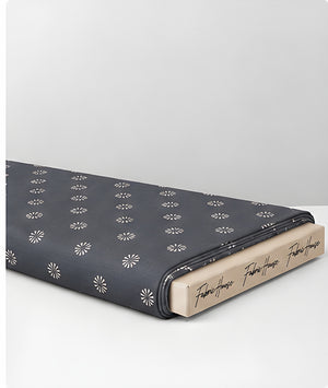 Slate Grey Tiny Dot Floral chiffon folded