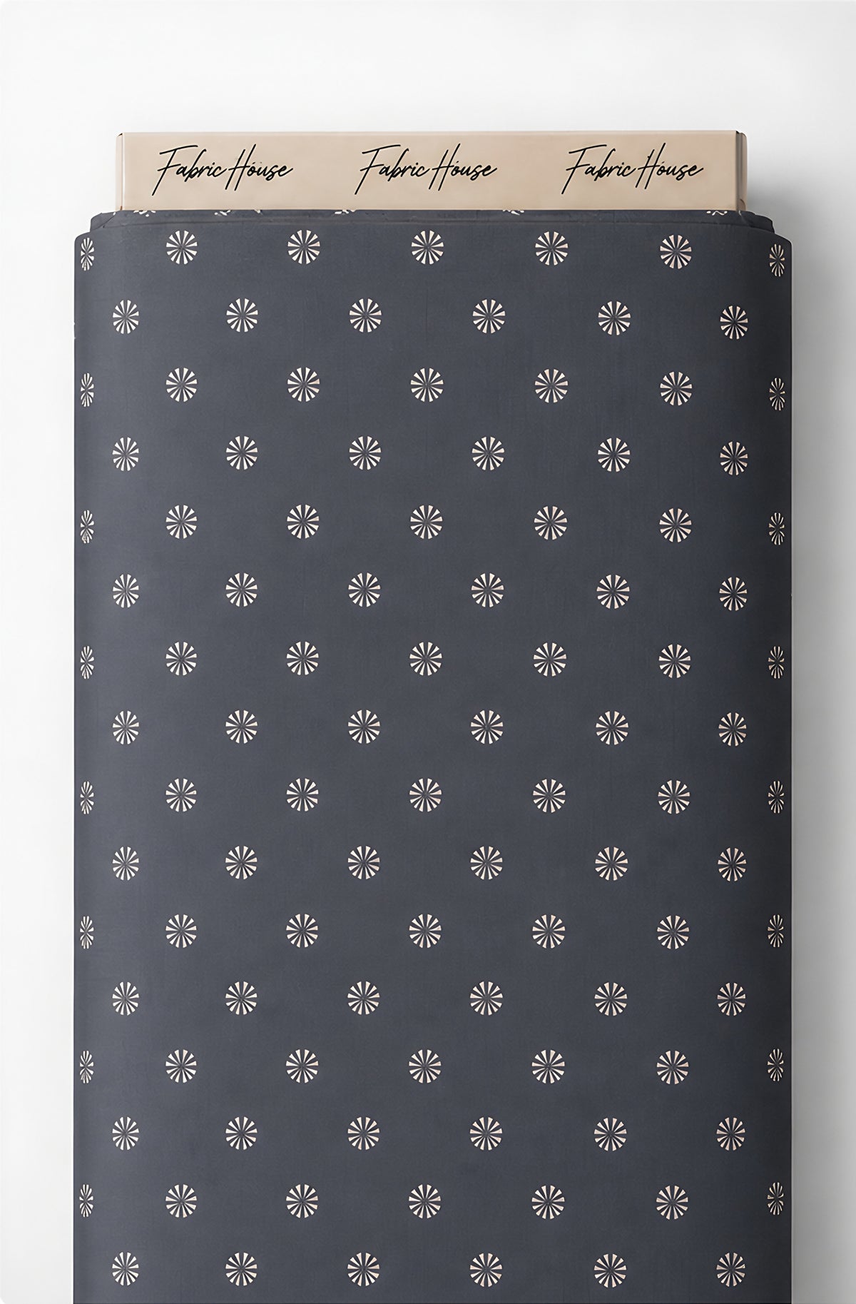 Slate Grey Tiny Dot Floral chiffon full roll