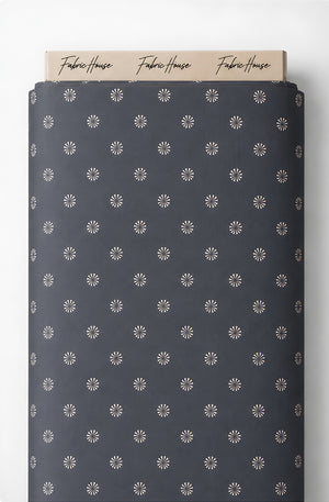 Slate Grey Tiny Dot Floral chiffon full roll
