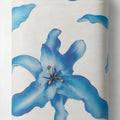Ivory Blue Lily Print chiffon full roll
