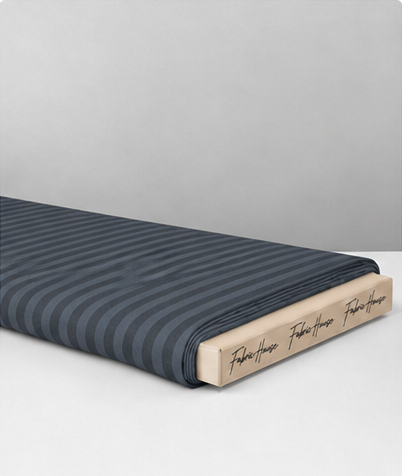 Charcoal Horizontal Stripe chiffon folded