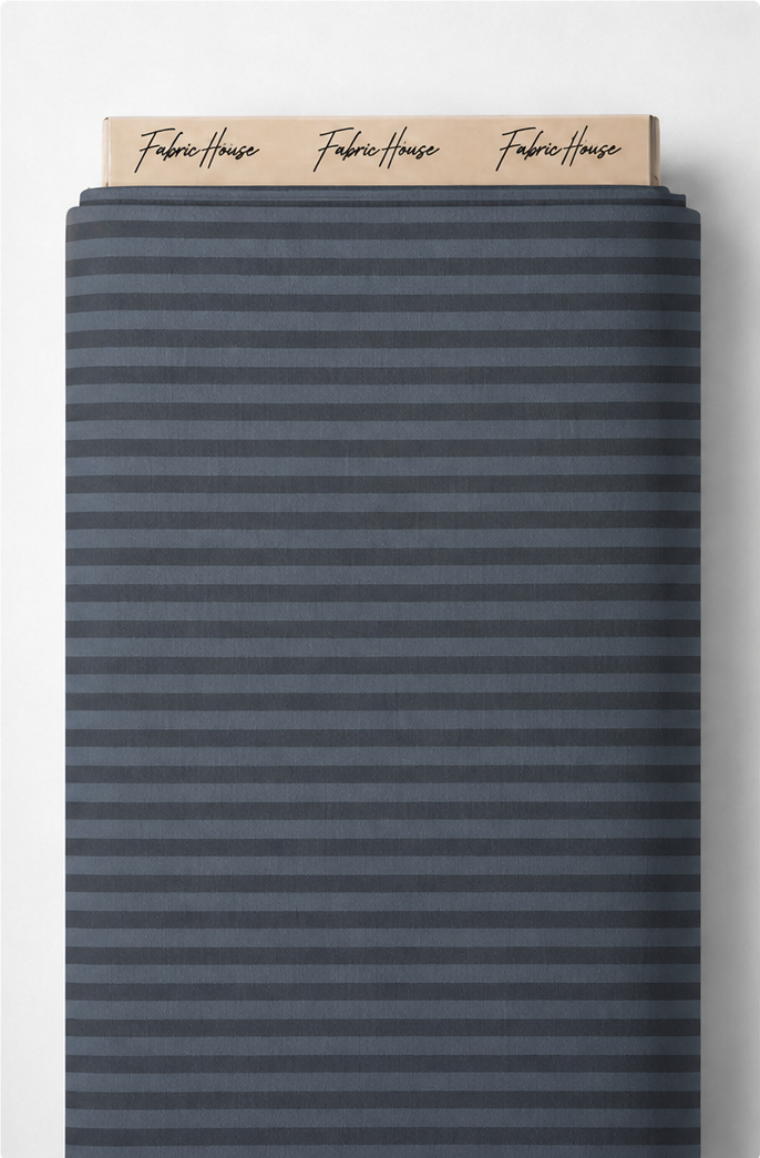 Charcoal Horizontal Stripe chiffon full roll