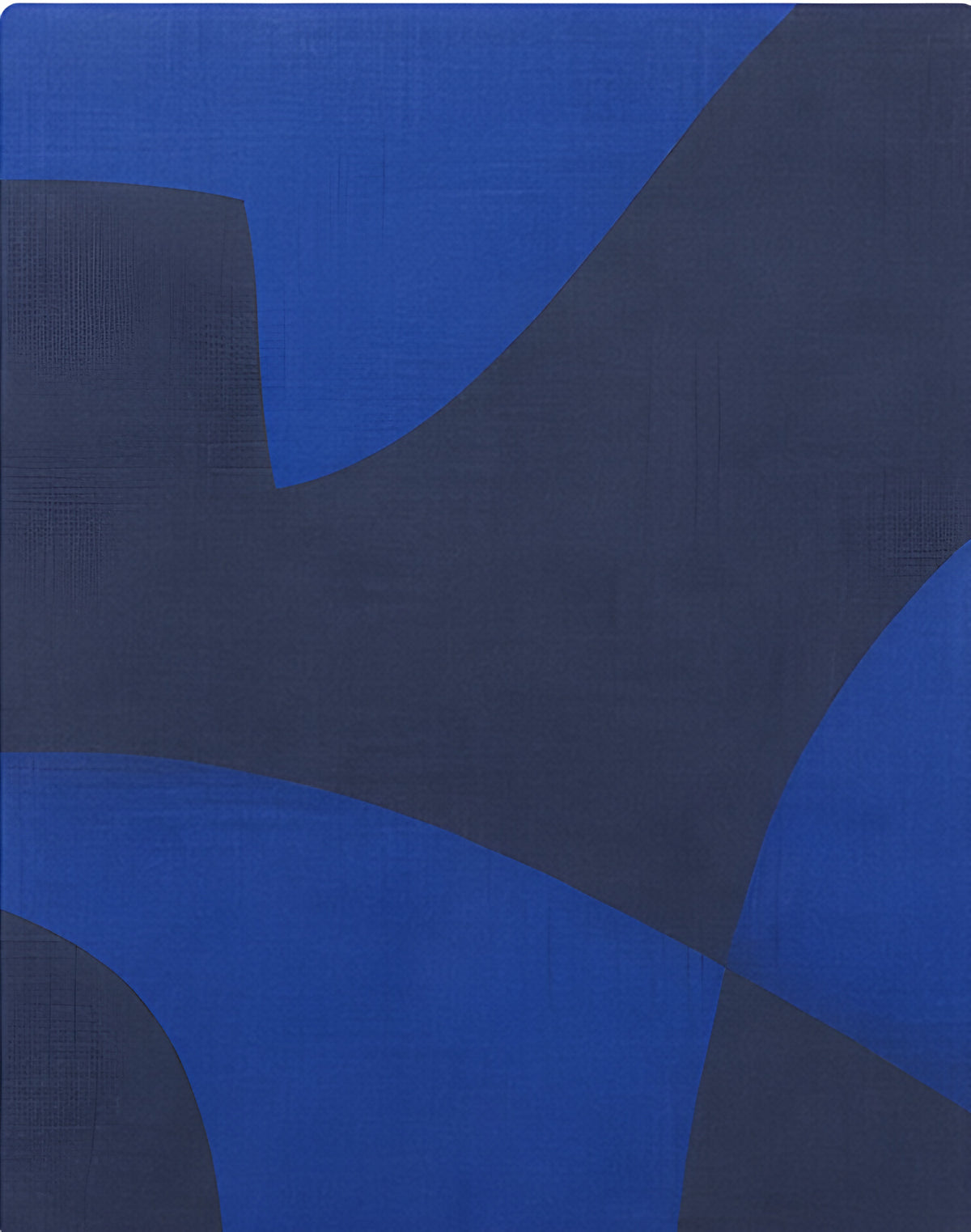 Royal Blue Abstract Blocks chiffon, print close up