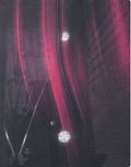 Black Magenta Light Streaks chiffon, print close up