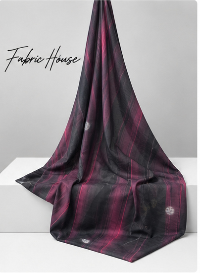 Black Magenta Light Streaks chiffon draped to show fall