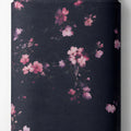 Black Delicate Pink Blossom chiffon full roll