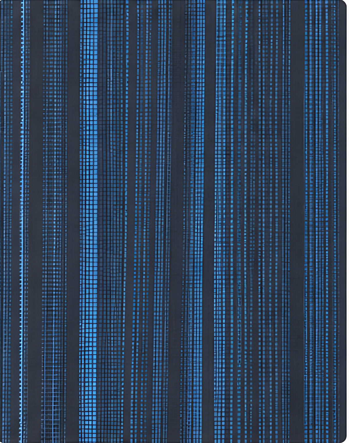Navy Blue Fine Vertical Stripes chiffon, print close up