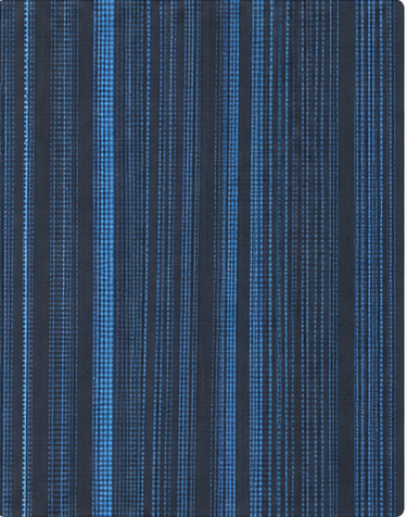 Navy Blue Fine Vertical Stripes chiffon, print close up