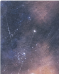 Midnight Cosmic Nebula chiffon, print close up