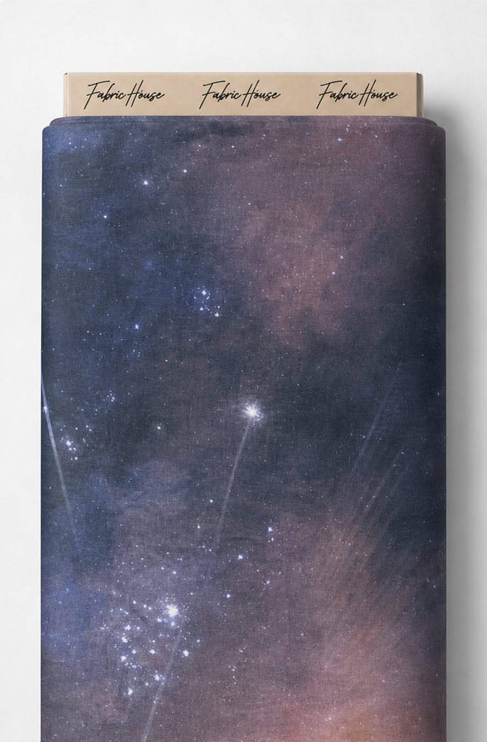 Midnight Cosmic Nebula chiffon full roll