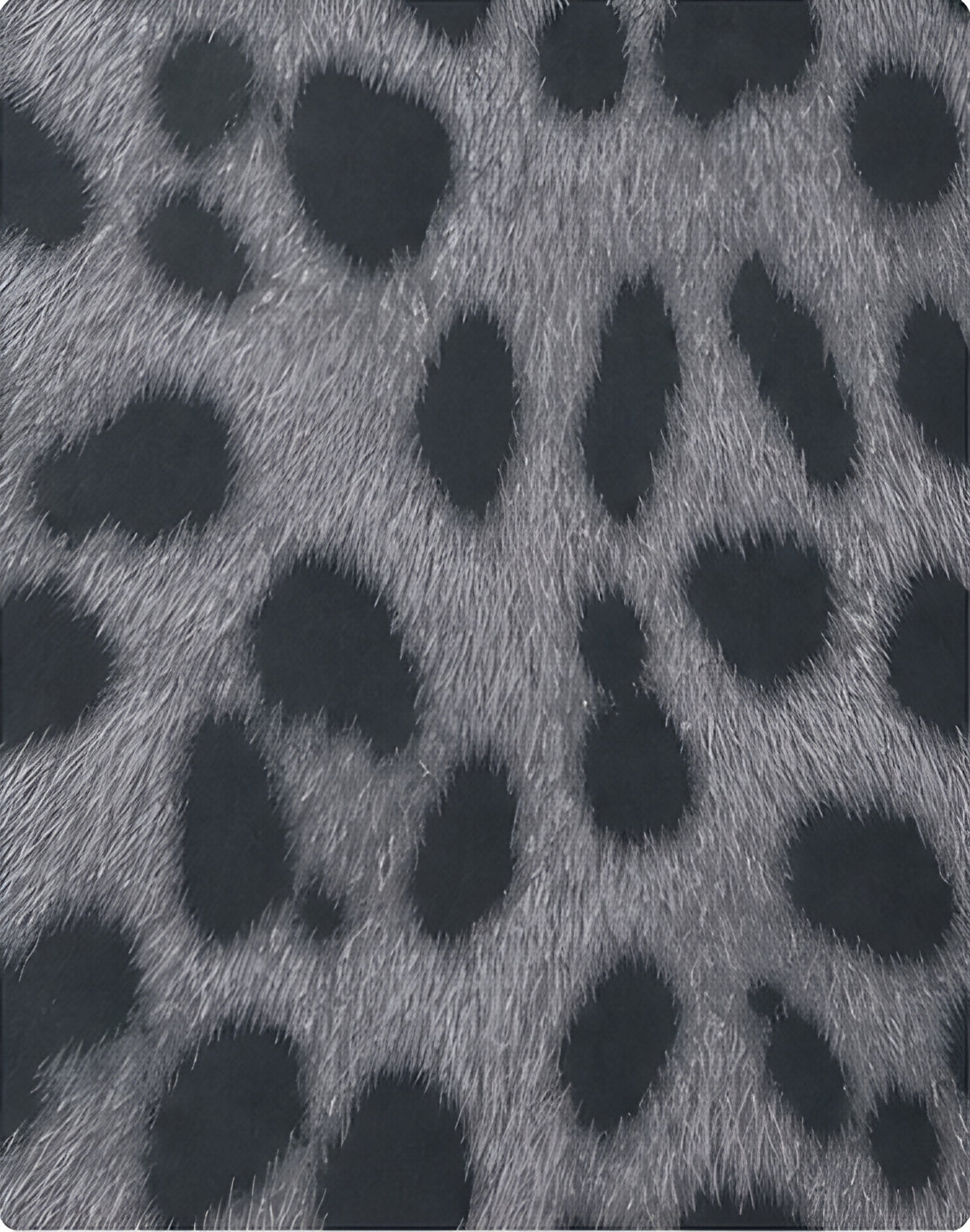 Grey Leopard Spot chiffon, print close up