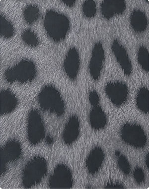 Grey Leopard Spot chiffon, print close up