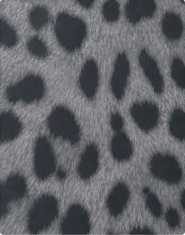 Grey Leopard Spot chiffon, print close up