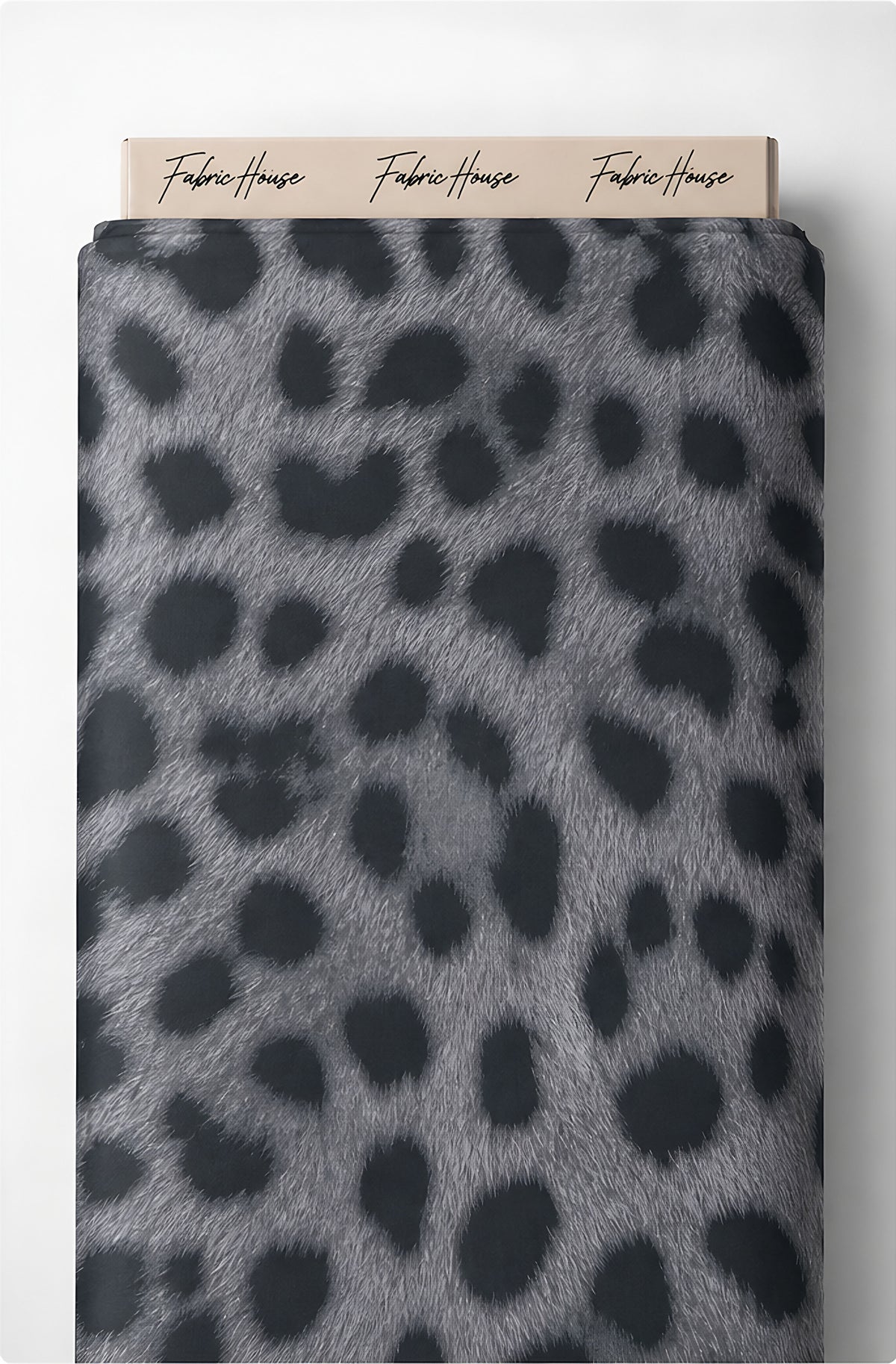 Grey Leopard Spot chiffon full roll