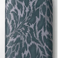 Sage Grey Tropical Leaves chiffon full roll