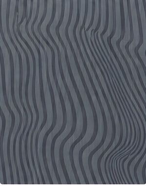 Grey Wavy Pinstripes chiffon, print close up