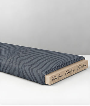 Grey Wavy Pinstripes chiffon folded