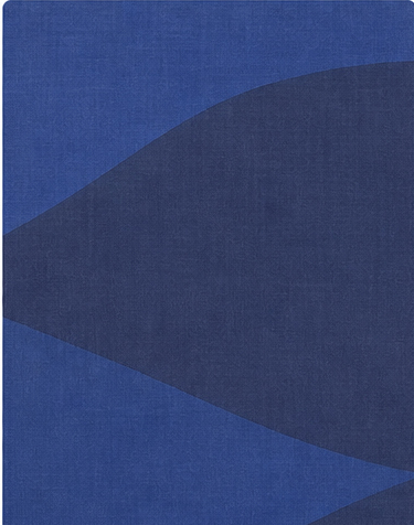Cobalt Blue Colorblock Abstract chiffon, print close up
