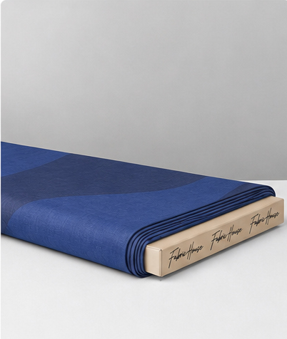 Cobalt Blue Colorblock Abstract chiffon folded