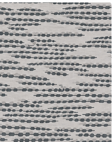 White Black Broken Stripes chiffon, print close up