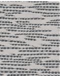 White Black Broken Stripes chiffon, print close up