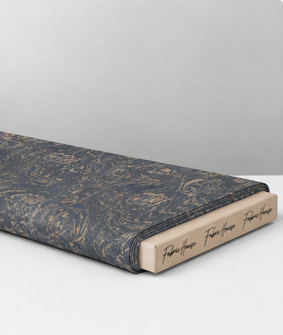 Charcoal Antique Paisley chiffon folded