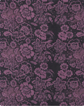 Dusty Plum Ornamental Floral chiffon, print close up