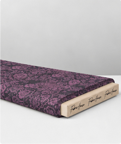 Dusty Plum Ornamental Floral chiffon folded