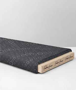 Charcoal Subtle Diamond Geometry chiffon folded