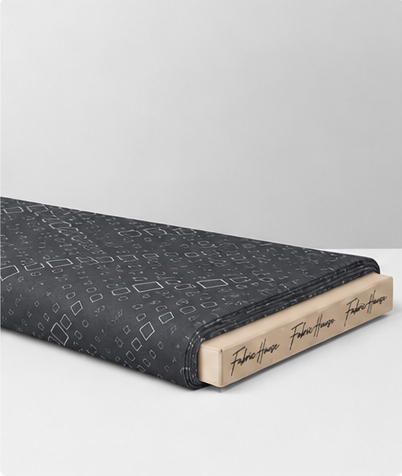 Charcoal Subtle Diamond Geometry chiffon folded