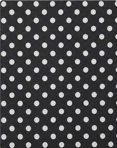 Black White Mini Polka Dots chiffon, print close up
