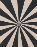 Cream Black Radiating Stripes chiffon, print close up
