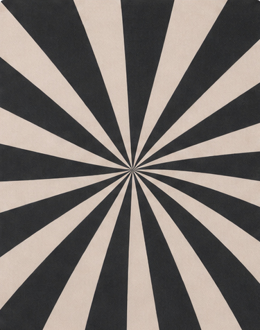 Cream Black Radiating Stripes chiffon, print close up