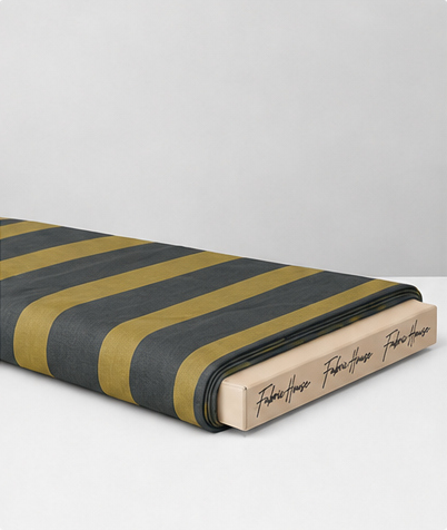 Olive Mustard Broad Stripes chiffon folded