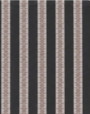 Black Cream Classic Pinstripes chiffon, print close up