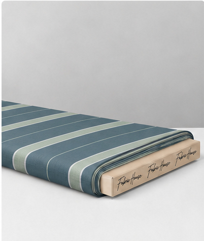 Sage Blue Vertical Stripes chiffon folded