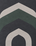 Charcoal Chevron Arch Geometry chiffon, print close up